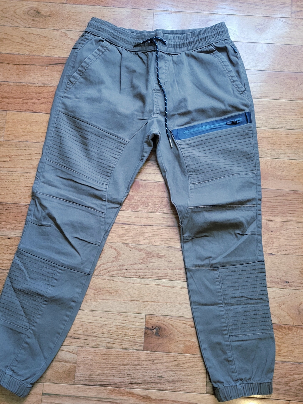 Ring of Fire Olive Green Men's Jogger Pants with Zip Pocket